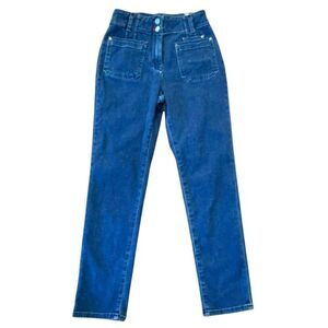 Anthropologie Maeve high rise patch pocket slim straight jeans 27